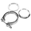 3 Inch Stainless Steel V Band Clamp with 2 Flange Kit Turbo Exhaust Down Pipe