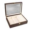 Wooden Jewelry Box Transparent Lid Jewelry Storage Organizer Multiple Compartments Portable Travel