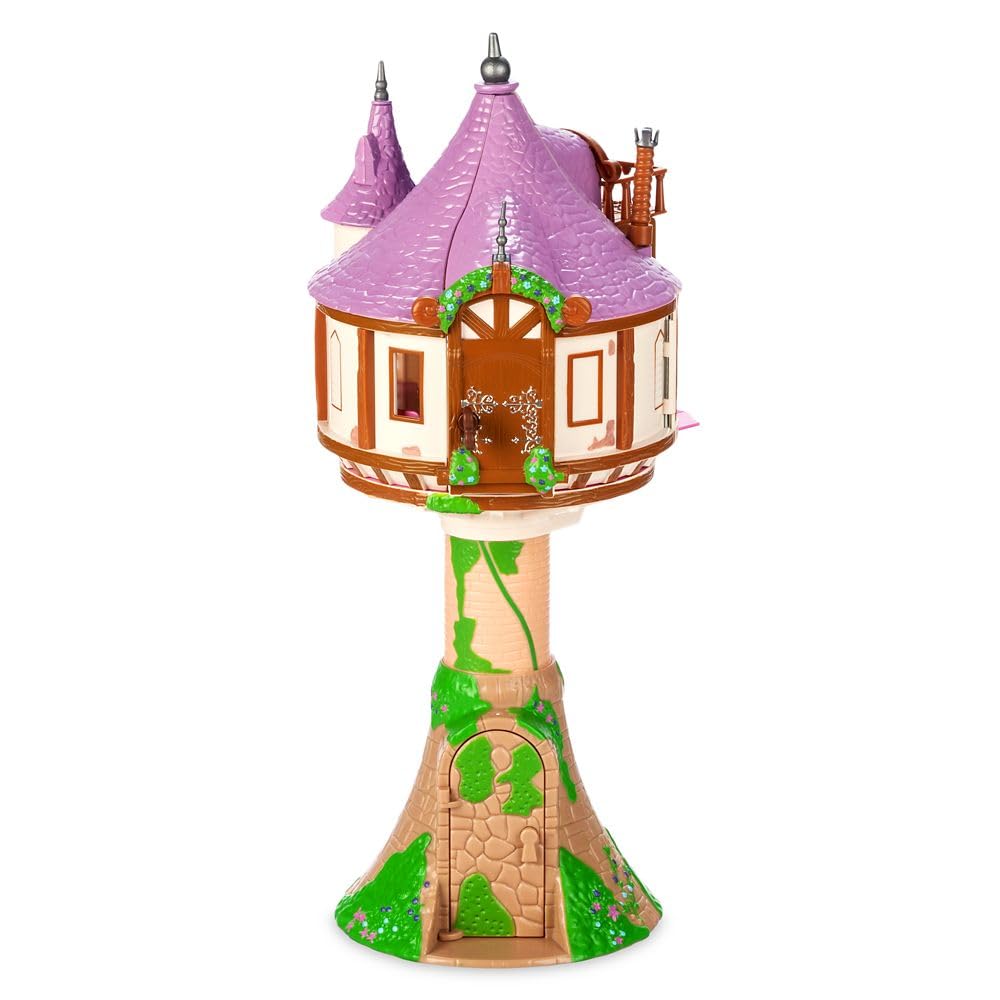 Disney Store Action Toy Rapunzel Tower Playset - 19 Piece Tangled Playset with Rapunzel, Flynn, and Other Princess Toys - Tower Apartment, Sculpted