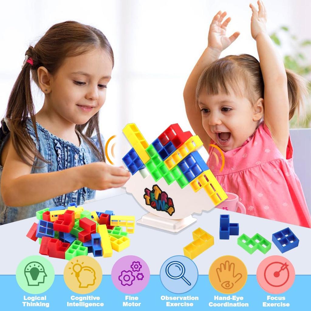 Наборные строительные блоки, балансирующие блоки, игры STEM, игрушки для детей и всей семьи, балансировочные настольные игры, сложенные забавные игрушки