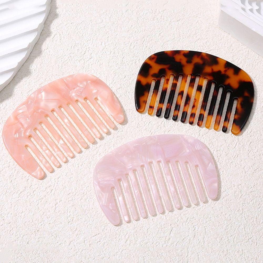 Wide Tooth Acetate Hair Comb Pocket Comb Scalp Massage Comb Daily Hair Arrangement