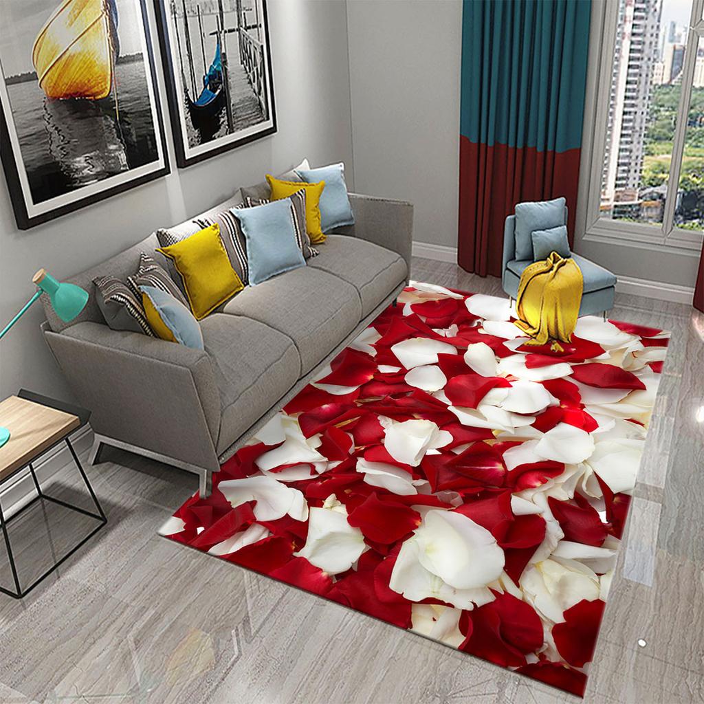 Нескользящий ковер для кухни, ванной комнаты, прихожей, гостиной, спальни, декоративный коврик, красочный ковер с лепестками