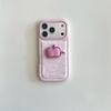 Розовый клетчатый 3D чехол для телефона Apple и шнурок для iPhone 14, 15, 16 Pro Max, 17