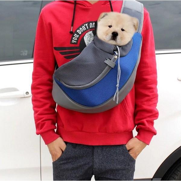 Pet Blue Mesh Shoulder Strap Carrying Bag YT_RC515, Korean Pet Shampoo