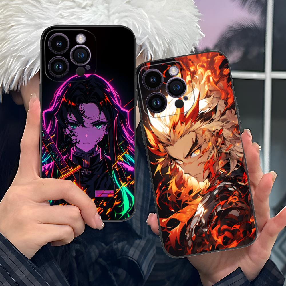 Blade Extinction Аниме Неоновый Чехол для Телефона для iPhone 17 16 15 14 13 12 11 X XR XS 8 7 Air Pro Max Plus Mini Цветной Чехол Чехол