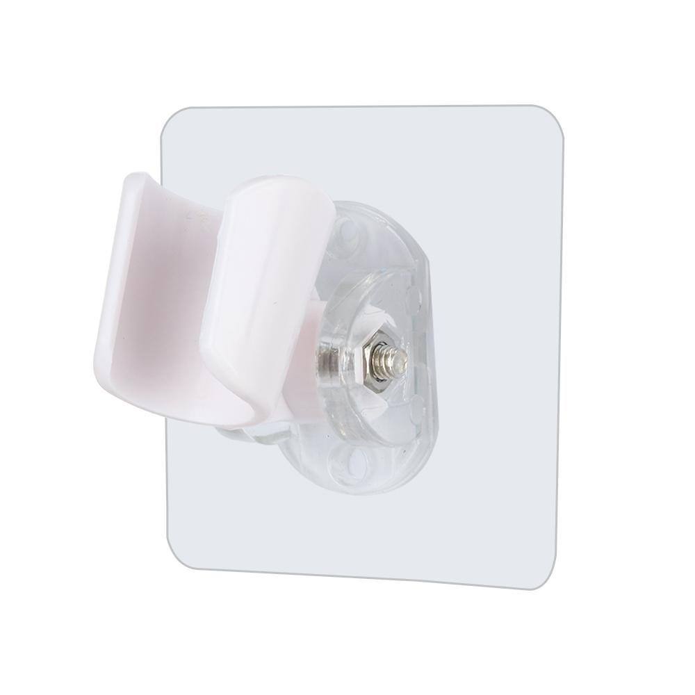 Reusable Punch-free Self-adhesive Shower Bracket Wall Rack Bathroom Hooks Shower Head Holder