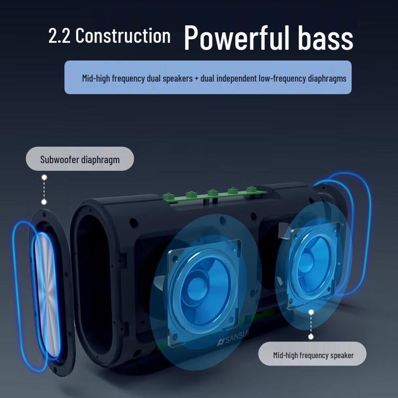 SANSUI T8 Portable Outdoor Bluetooth Speaker