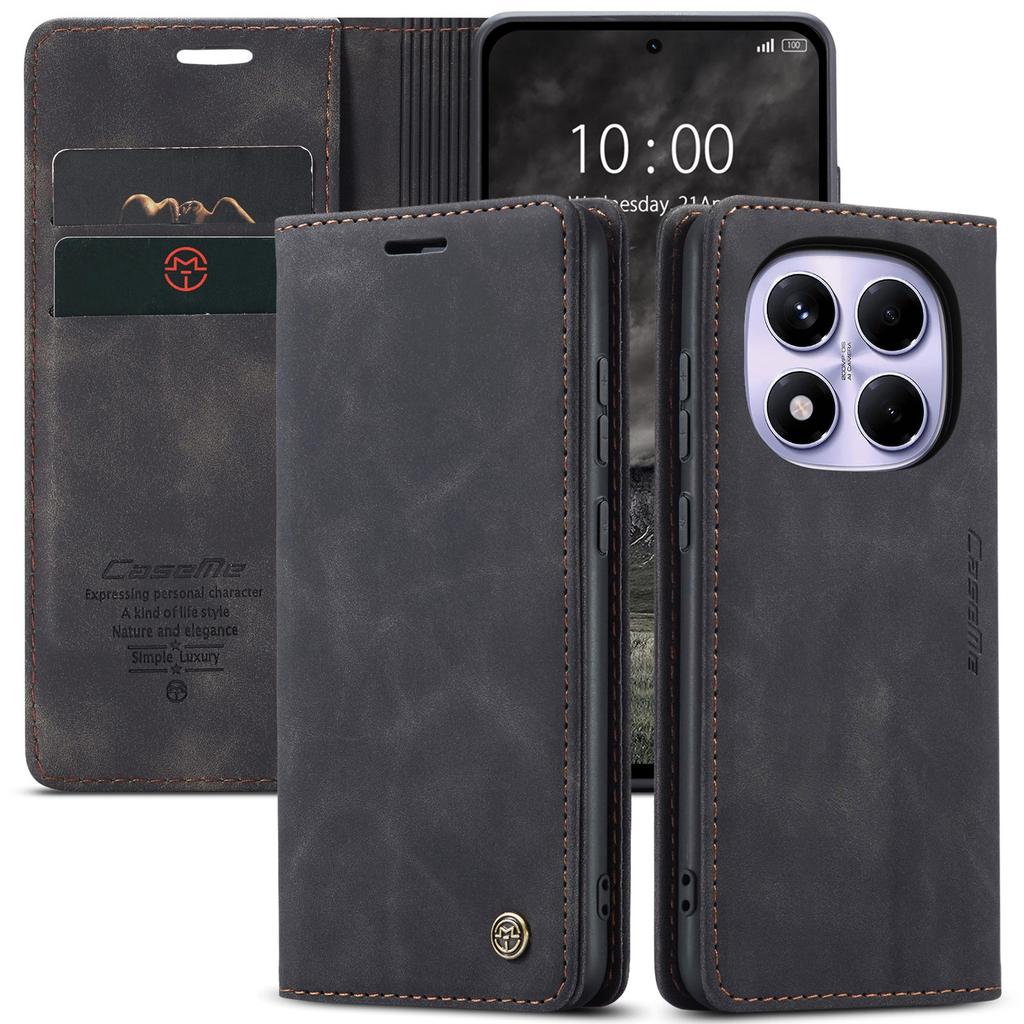 Кожаный чехол-книжка для Redmi Note 13 14 15 Pro Plus 4G 5G 13C 14C 15C A3 Pro A4 С подставкой Держатель для карт и наличных Карманный чехол для телефона