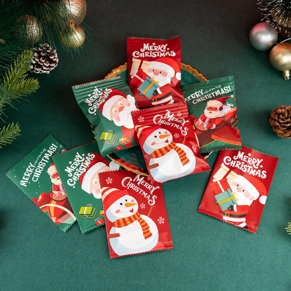 Supplies Santa Claus Snowman Biscuit Snack Baking Bag Christmas Bags Gift Packaging Candy Cookie