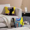 Vibrant Retro Interesting psychedelic lines Art Cushion Cover Linen Pillowcase Cover Soft Decor for Sofa Home Room