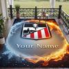 Custom Text Printed Rug Athletic Bilbao FC Non Slip Floor Carpet For Home Room Decor