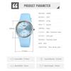 Silicone Waterproof Day of the Light Perfect Gift for High School Students Women's Wristwatch, Sporty, Cute, Simple, Casual, Date, Week, Blue,
