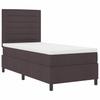 Boxspring Bed with Mattress Dark Brown 80 x 200 cm Fabric