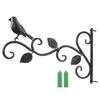 Black Hanging Flower Basket Brackets Iron Butterfly Bird Pattern Wall Mounted Plant Hanger Indoor Outdoor Garden Backyard