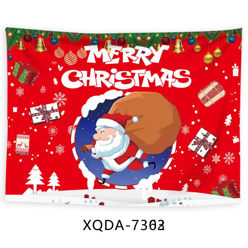 Рождественская Елка Гобелен Санта Клаус Висит Ткани Фон Ткани Рождественская Елка