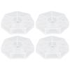 4pcs Clear Plastic Transparent Storage Box Round Divided Storage Container  Small Parts Keeping