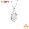 Танциз Стерлингового Серебра 925 Классическое Женское Нефритовое Ожерелье Кулон Циркон Модный Подарок