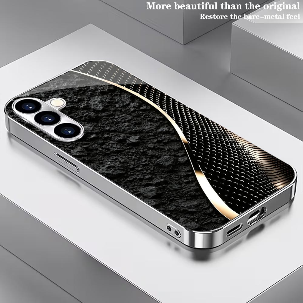 Стильный черный чехол из углеродного волокна для телефона glass s26 ultra case s25 ultra case для Samsung Galaxy S26 S25 S24 S23 S22 FE Ultra Plus