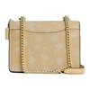 Coach Klare 18 Floral Print Leather And Metallic Chain Shoulder Bag Small Women shoulder bag Gold Yellow CDW81-IMYUC