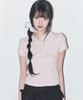 ILLIGO Dot Pintuck Collared Tee Pink