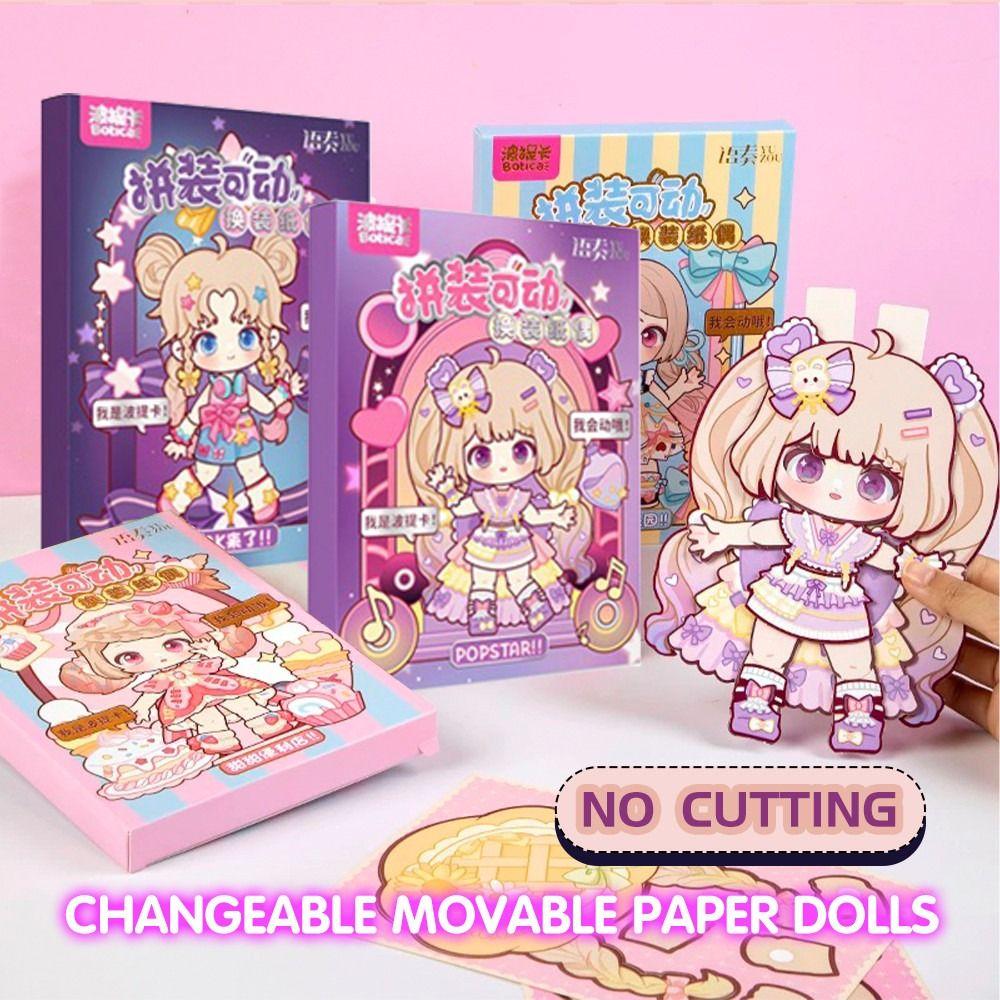 Мультяшный набор для переодевания своими руками, 3D-дизайн, 3D-одевание, бумажные куклы, родитель-ребенок