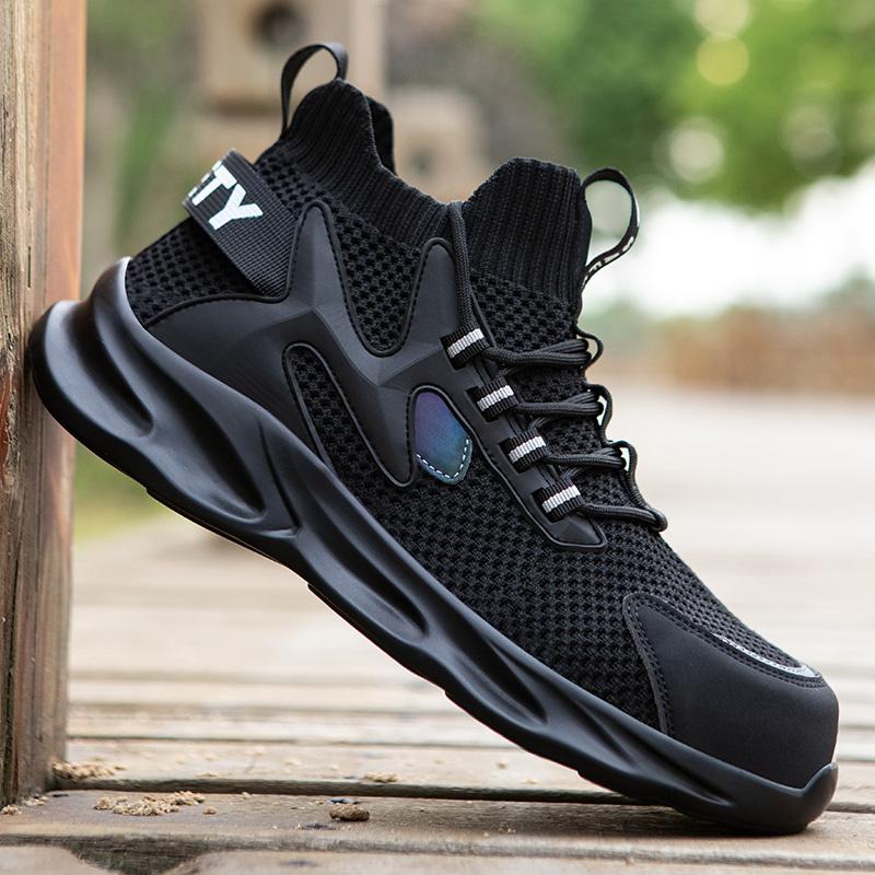 Мужская обувь по страхованию труда, противоударная, противопрокалывающая, дышащая, защитная обувь, мягкая амортизирующая, нескользящая обувь