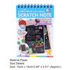 Kids Rainbow Colorful Scratch Art Kit Drawing Painting Paper Notebook with Drawing Stick Gift