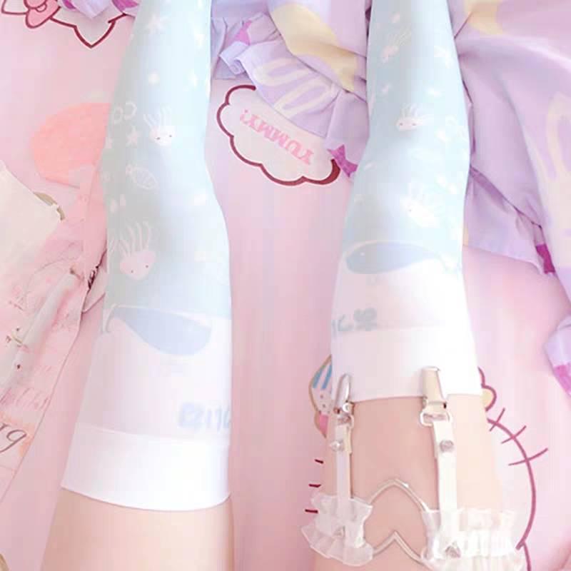 Колготки Lolita Soft Girl длиной до колена - милые летние/осенние утягивающие носки