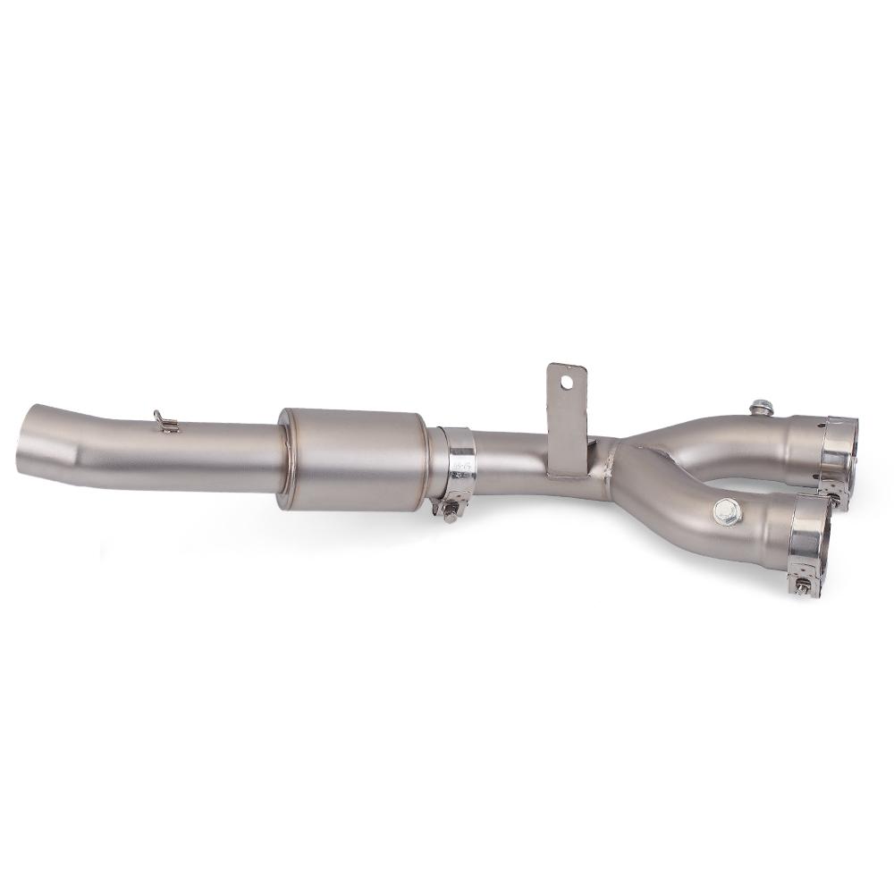 Motorcycle Exhaust Modify Escape Mid Link Pipe fits 51mm Muffler Slip On For YZF-R1 r1 MT10 R1M 2015 - 2021