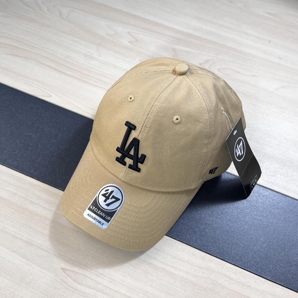Унисекс Бейсболка 47brand с мягким козырьком NY & LA, Хаки, Регулируемая, Летняя Модная