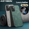 KEYSION Роскошный кожаный чехол в стиле ретро для Samsung A24 A23 5G, силиконовая противоударная задняя крышка для телефона Galaxy A23 A24 4G