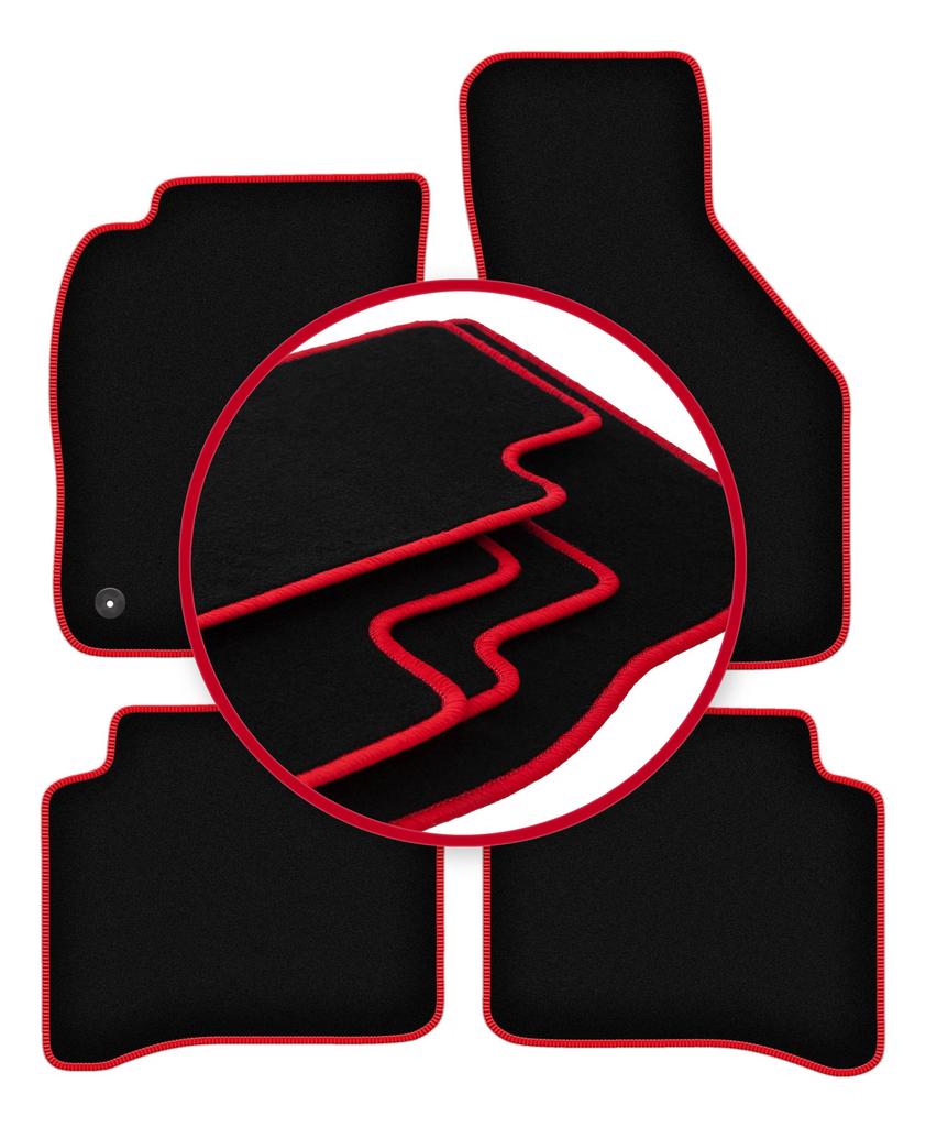 Велюровые коврики с красной окантовкой для: Mitsubishi Galant VIII универсал, седан (1996-2007)