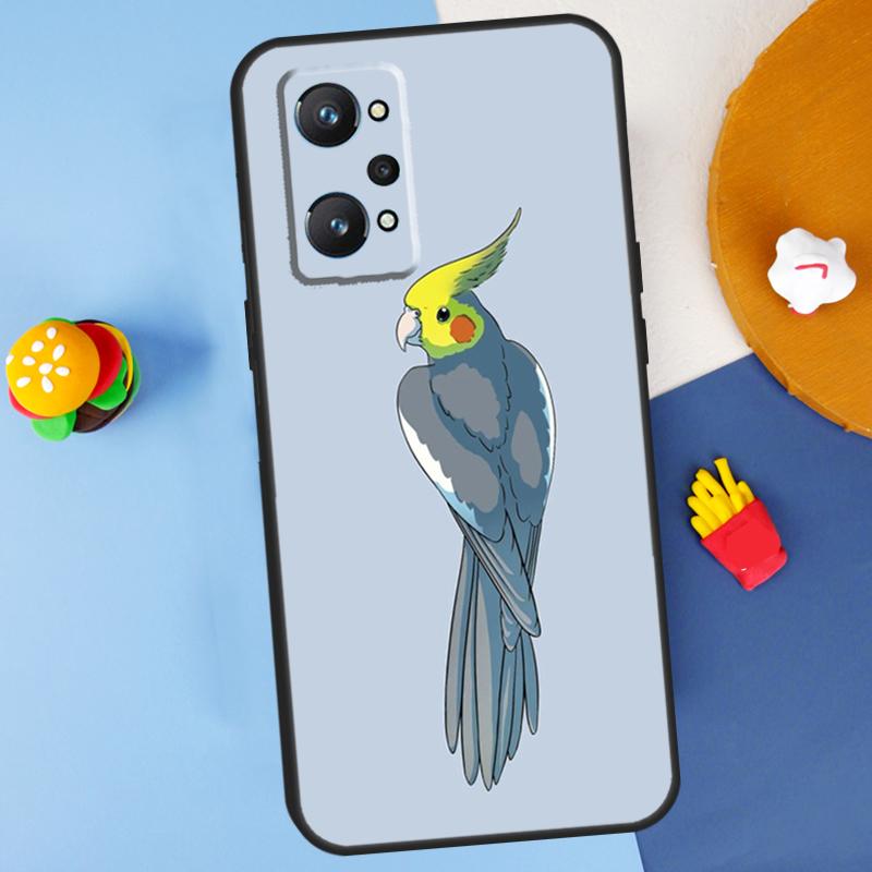 Cartoon Animal Chubby Cockatiel For Realme GT7 Pro GT 6T 6 5 C67 C61 C55 C53 C51 C21Y C25S C75 10 11 12 13 14 Pro Plus Case