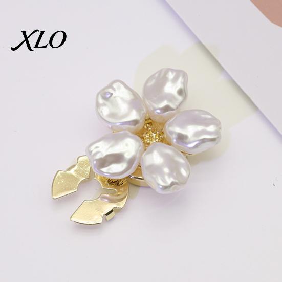 Metal Buttons for Personalized Clothing Pearl Flower Button Cover, Clip on Covers Women, Detachable Shirt Unique Gift Fillers Crafters Clips,