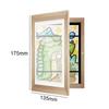 2/5Pcs Artwork Picture Frame Easy Change Wooden Frames Front Opening Art Drawings Storage Frames for Schoolwork Home Office