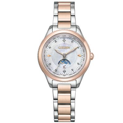 Citizen EE1007-67W Алмазные Солнечные Радио Часы Солнце Луна