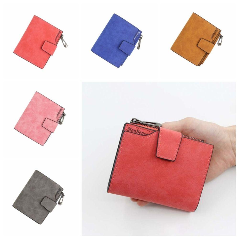 Large Capacity Cash Purse Bag PU Leather Short Wallets Elegant Pocket Purse Wallet  Outdoor