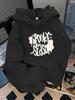 Unisex Fall Autumn Halloween Ghost Bat Spooky Season Letter Print Kangaroo Pocket Graphic Hoodie Hooded Sweatshirt Printed Casual