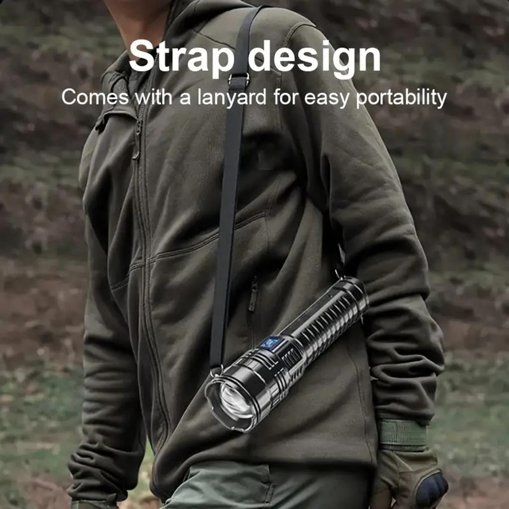1PC most powerful LED flashlight, tactical flash, remote spotlight, torch emergency light with COB light
