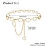 Women Chain Belt Cutout Heart Waist Body Chain Adjustable Metal Retro Sash Belt Chains - PJ