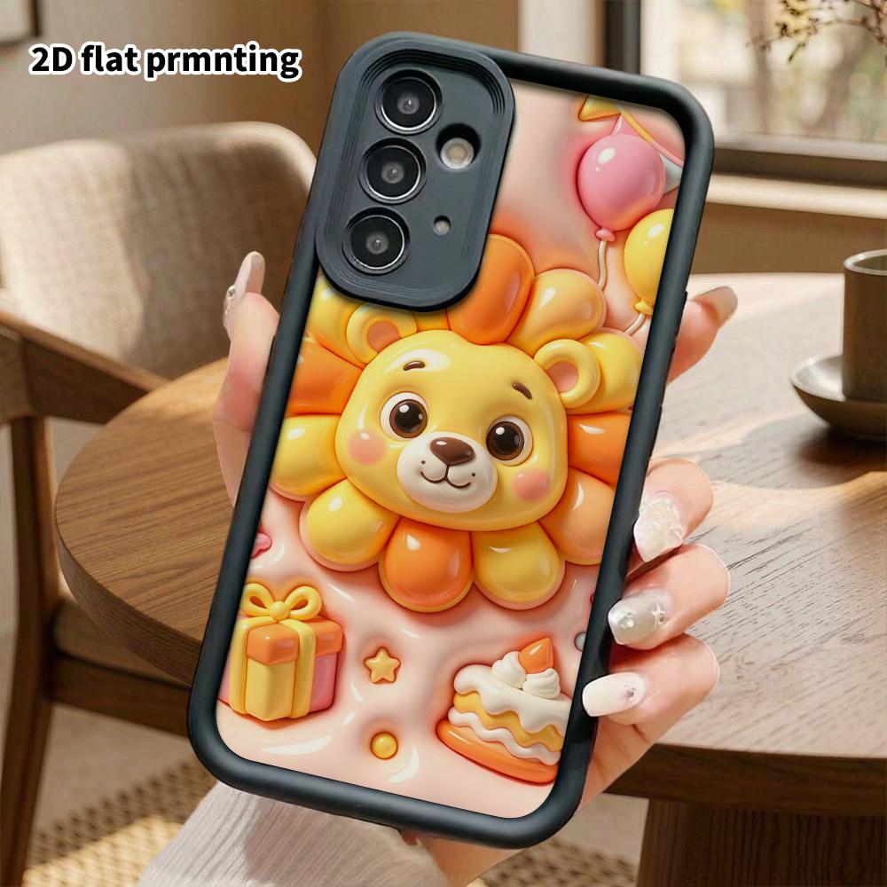 Phone case: 2D flat, suitable for Samsung Galaxy A34 A35 M05 M06 S20 S22 S21 FE Plus 5G protective case, birthday little lion, perfect holiday gift fo