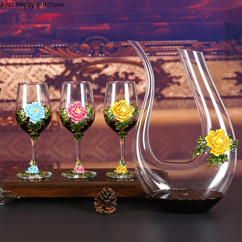 Бокал для красного вина, набор бокалов, хрустальный бокал, винный графин, фляга, диспенсер для вина, барная посуда, наборы для вина, изысканные подарки