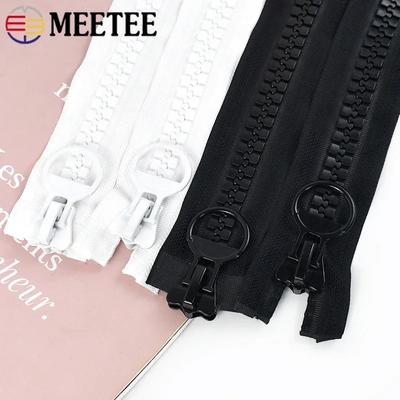 Meetee 75-150см 20# Большая черная смоляная молния с двумя бегунками открытого типа для куртки-пуховика, пальто, палатки, молнии для ремонта, швейные аксессуары