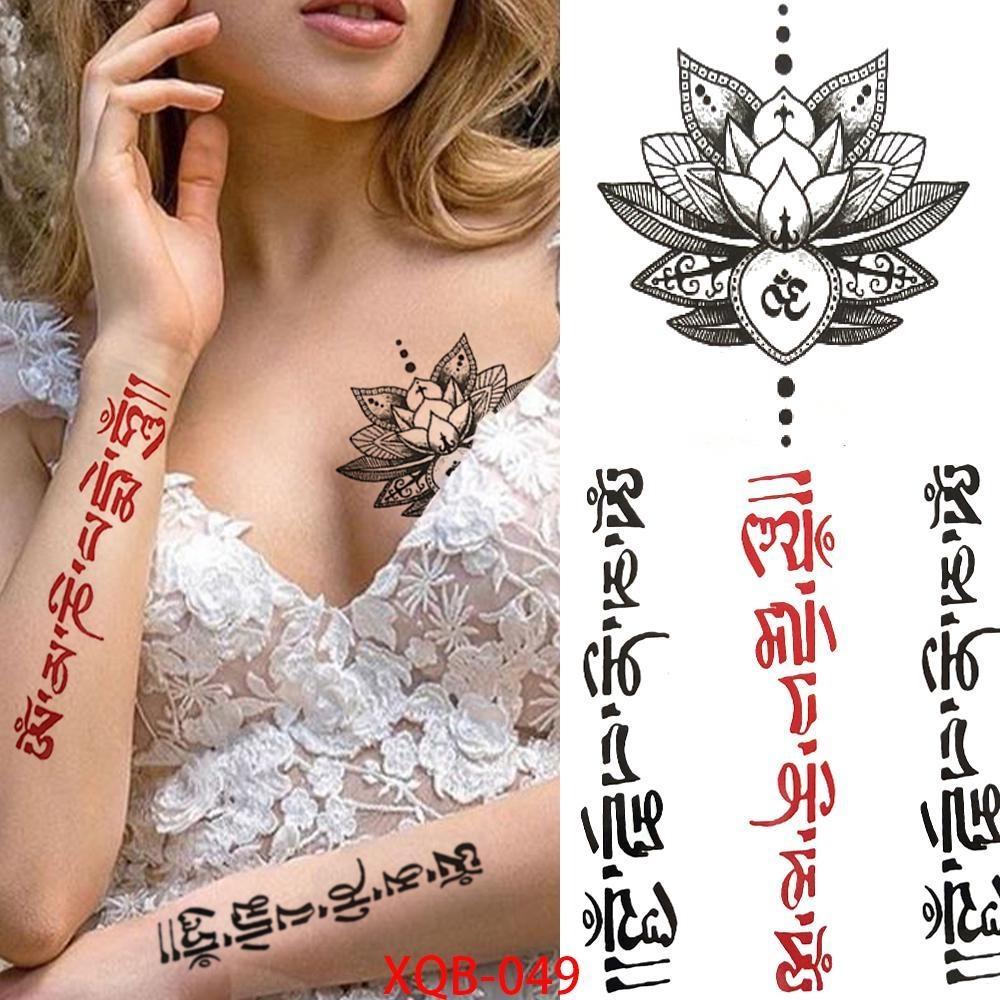 NEW 1 PC 210*114MM Cherry Blossom Fake Temporary Tattoo For Women Girl Watercolor Rose Flower Tattoos Flora Branch Chest Back Tatoo Paper Stickers