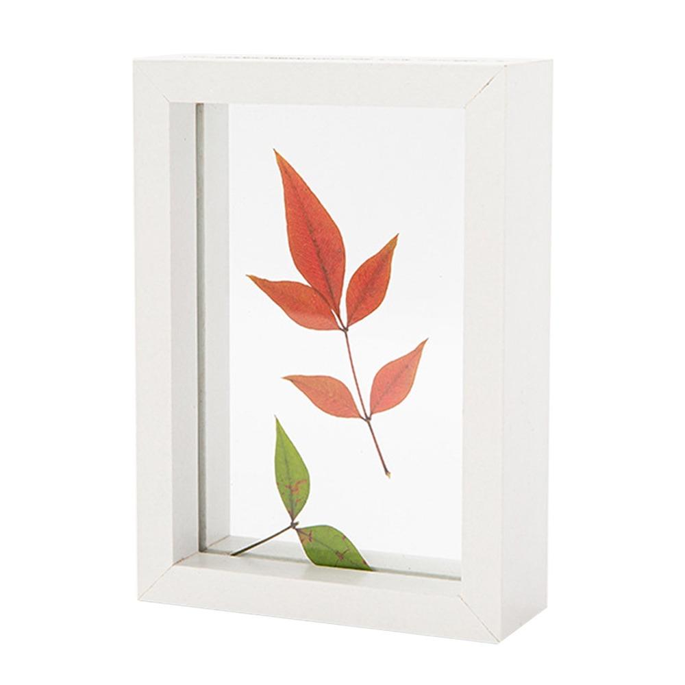 Деревянная Рамка для Образцов Листьев со Стеклом Прозрачная Двусторонняя Рамка для Фотографий Утолщенная Рамка для Рисунков и Произведений Искусства