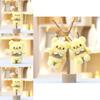 Butter Bear Animal Plush Toy With Keychain For Kids And Collectors