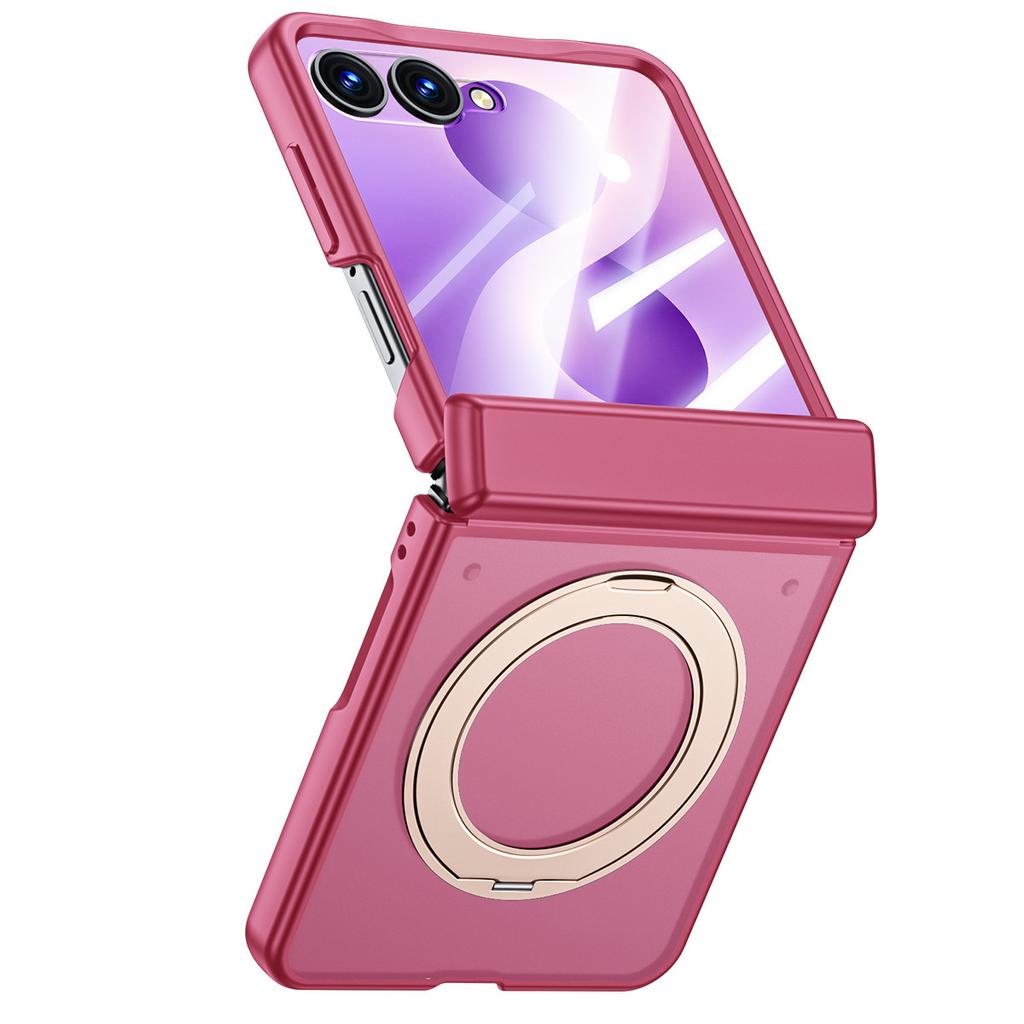 Suitable for Samsung ZFlip8 magnetic phone case with integrated anti-peep film, matte finish, anti-drop, foldable protective cover