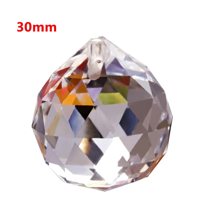 Шаровая серия, прозрачная подвесная призма, кристалл, 5 размеров, граненая, фэн-шуй, ловец солнца, ручная работа