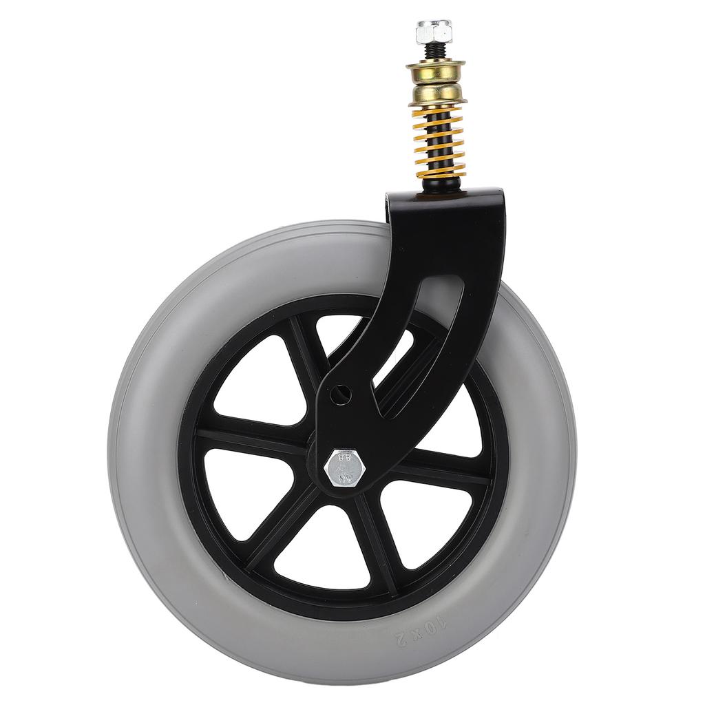 Колесо для инвалидной коляски, переднее, универсальное, полиуретановая ступица, сплошная пружина, амортизатор, колесо 10 X 2 дюйма