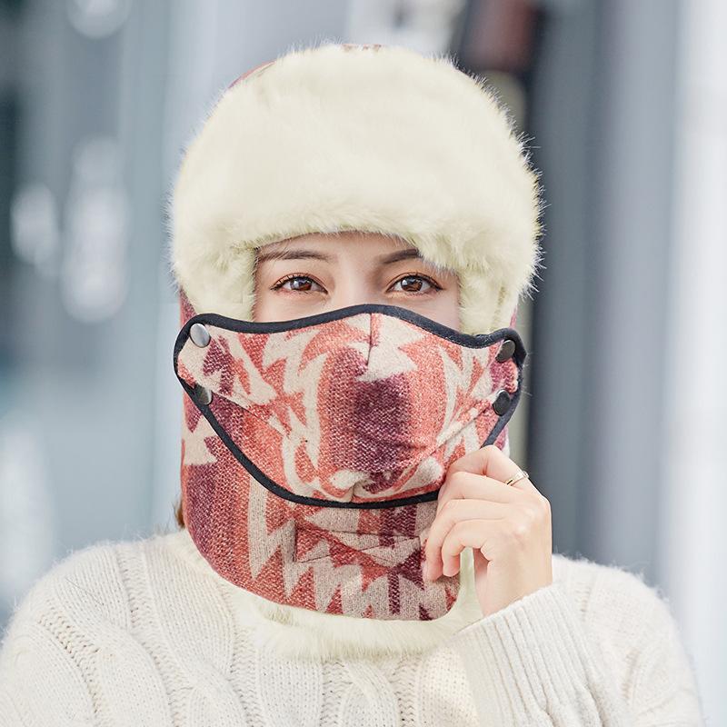 Lei Feng hat women's winter velvet thickened warm and cold hat men's cycling electric vehicle windproof ear protection Northeast cotton hat tide